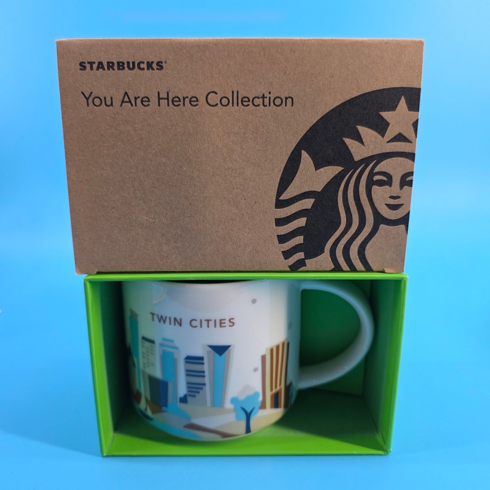 Starbucks You Are Here Collection Twin Cities 14oz Ceramic Coffee Mug with Box